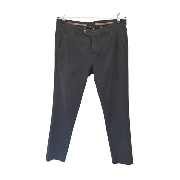 Ted Baker Mens Tailored Fit Chino Pants Size 32R Cotton BlendBlue Gray - Picture 7 of 13